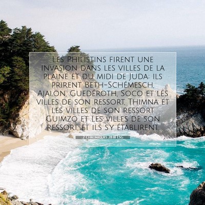 2 Chroniques 28:18 Verset biblique expliqué