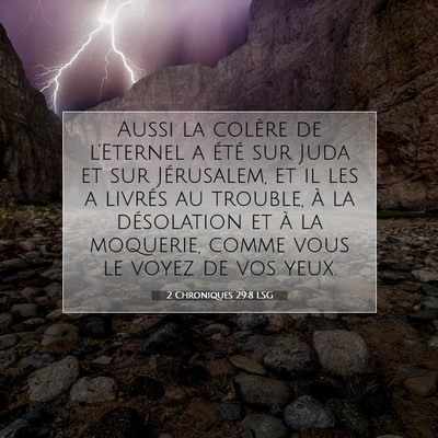 2 Chroniques 29:8 Verset biblique expliqué