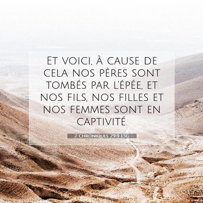 2 Chroniques 29:9 LSG Image du verset biblique