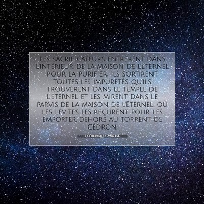 2 Chroniques 29:16 Verset biblique expliqué