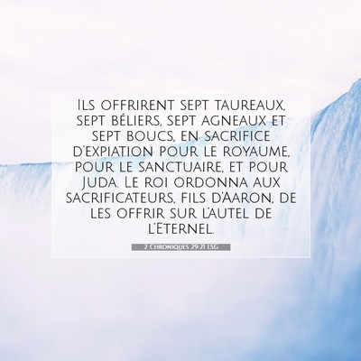 2 Chroniques 29:21 LSG Image du verset biblique