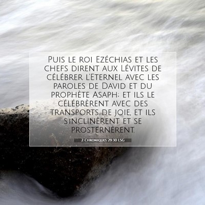 2 Chroniques 29:30 Verset biblique expliqué