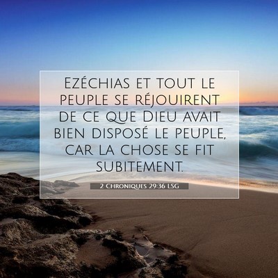 2 Chroniques 29:36 Verset biblique expliqué