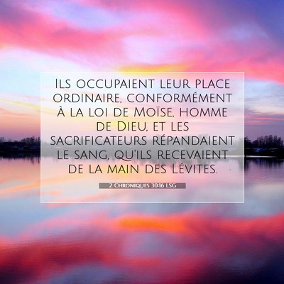 2 Chroniques 30:16 Verset biblique expliqué