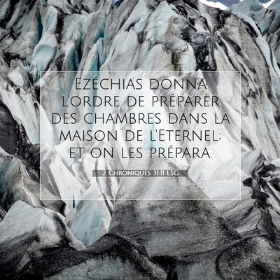 2 Chroniques 31:11 LSG Image du verset biblique