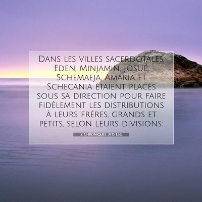 2 Chroniques 31:15 Verset biblique expliqué