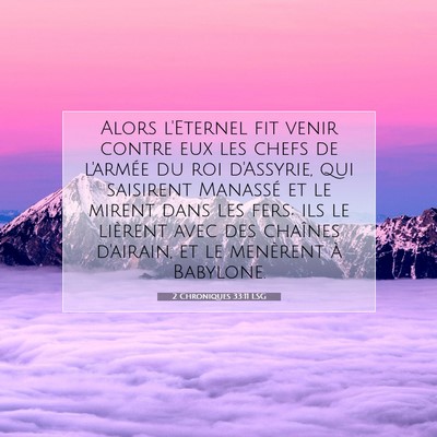 2 Chroniques 33:11 Verset biblique expliqué