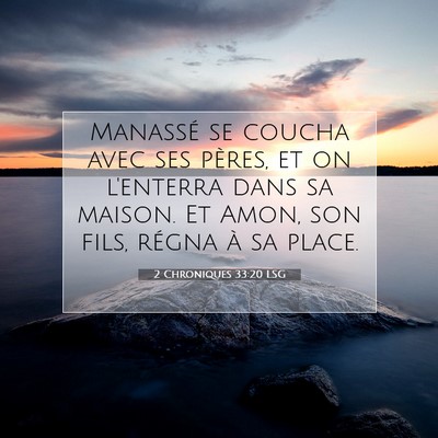 2 Chroniques 33:20 Verset biblique expliqué