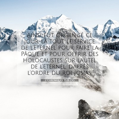 2 Chroniques 35:16 LSG Image du verset biblique