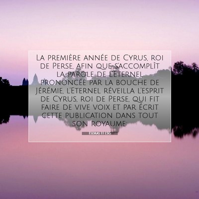 Esdras 1:1 Verset biblique expliqué