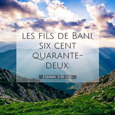 Esdras 2:10 LSG Image du verset biblique