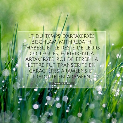 Esdras 4:7 LSG Image du verset biblique