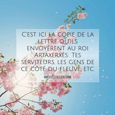 Esdras 4:11 LSG Image du verset biblique