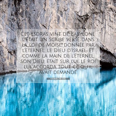 Esdras 7:6 LSG Image du verset biblique