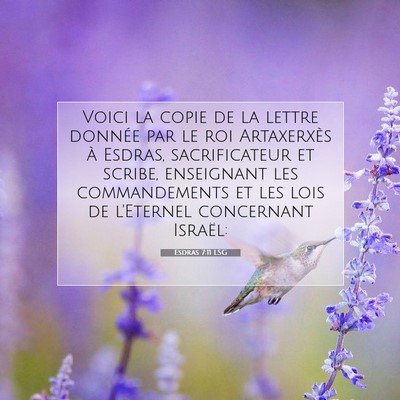 Esdras 7:11 LSG Image du verset biblique