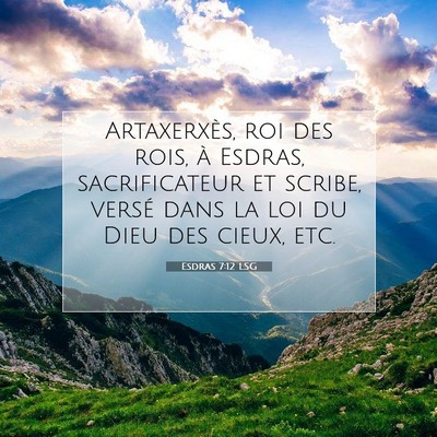 Esdras 7:12 LSG Image du verset biblique