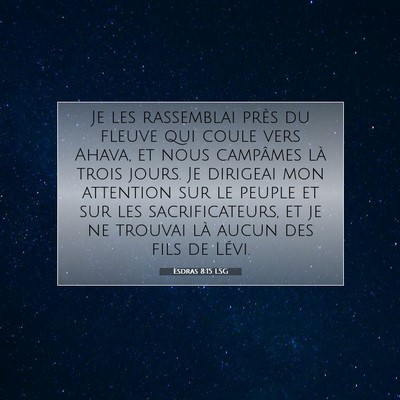 Esdras 8:15 LSG Image du verset biblique