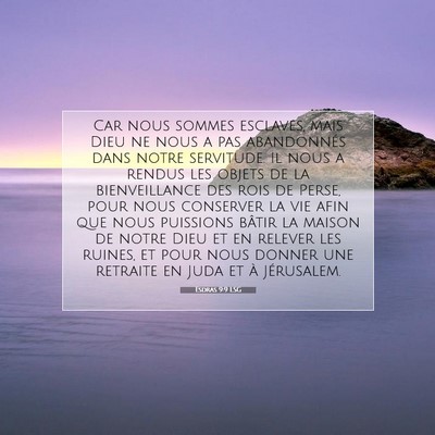 Esdras 9:9 LSG Image du verset biblique