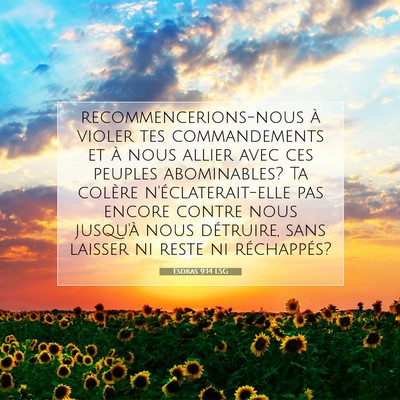 Esdras 9:14 LSG Image du verset biblique