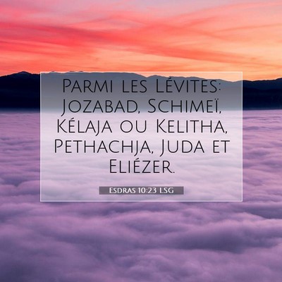 Esdras 10:23 Verset biblique expliqué