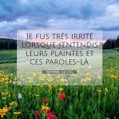 Néhémie 5:6 LSG Image du verset biblique