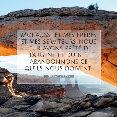 Néhémie 5:10 Verset biblique expliqué