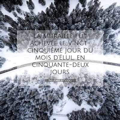 Néhémie 6:15 Verset biblique expliqué