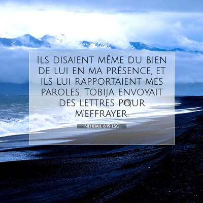 Néhémie 6:19 Verset biblique expliqué