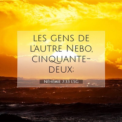 Néhémie 7:33 LSG Image du verset biblique