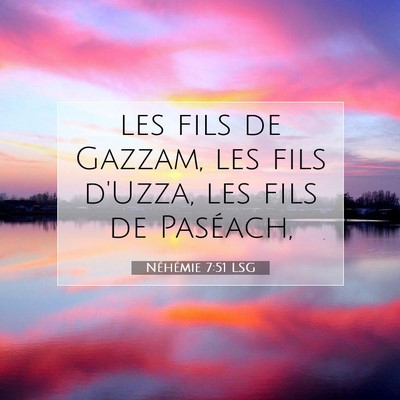 Néhémie 7:51 LSG Image du verset biblique