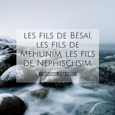 Néhémie 7:52 LSG Image du verset biblique