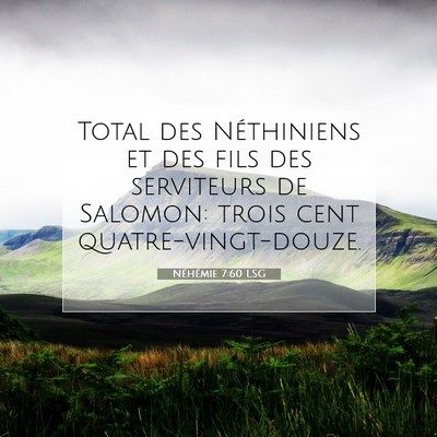 Néhémie 7:60 LSG Image du verset biblique