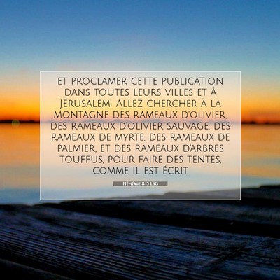 Néhémie 8:15 Verset biblique expliqué