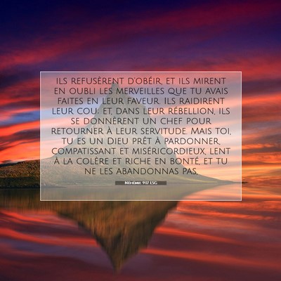 Néhémie 9:17 LSG Image du verset biblique