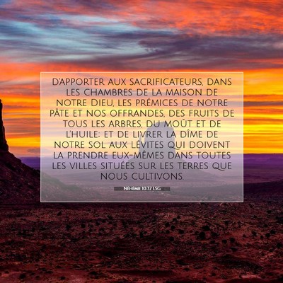 Néhémie 10:37 Verset biblique expliqué