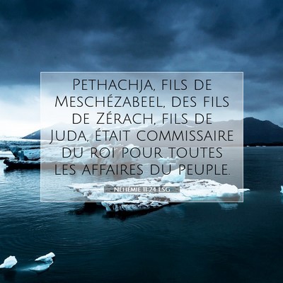 Néhémie 11:24 LSG Image du verset biblique