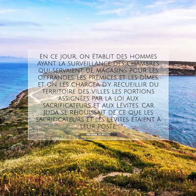 Néhémie 12:44 Verset biblique expliqué