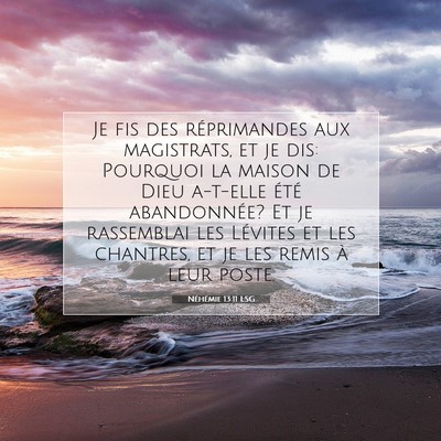 Néhémie 13:11 Verset biblique expliqué