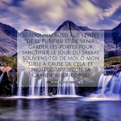 Néhémie 13:22 Verset biblique expliqué