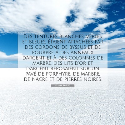 Esther 1:6 LSG Image du verset biblique