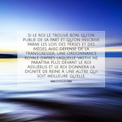 Esther 1:19 LSG Image du verset biblique