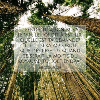 Esther 5:6 LSG Image du verset biblique