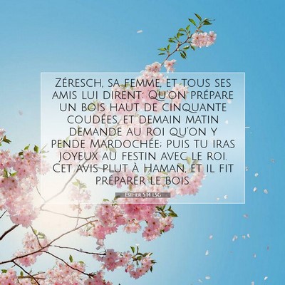 Esther 5:14 LSG Image du verset biblique