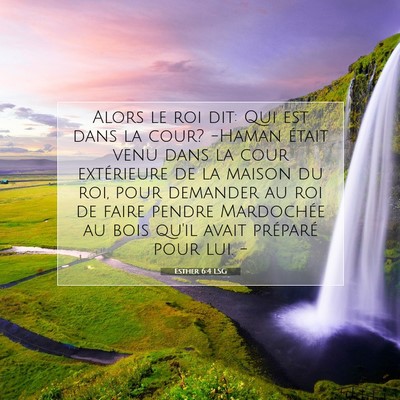 Esther 6:4 LSG Image du verset biblique