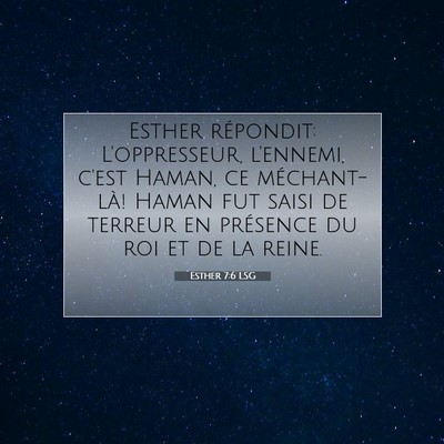 Esther 7:6 LSG Image du verset biblique