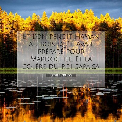 Esther 7:10 LSG Image du verset biblique