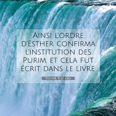 Esther 9:32 Verset biblique expliqué