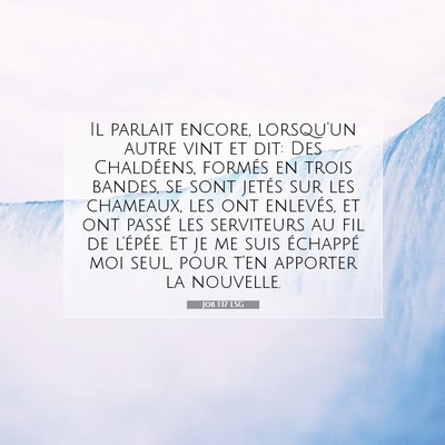 Job 1:17 LSG Image du verset biblique