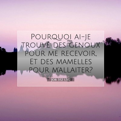 Job 3:12 Verset biblique expliqué