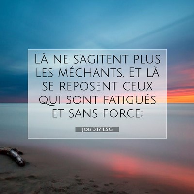 Job 3:17 LSG Image du verset biblique